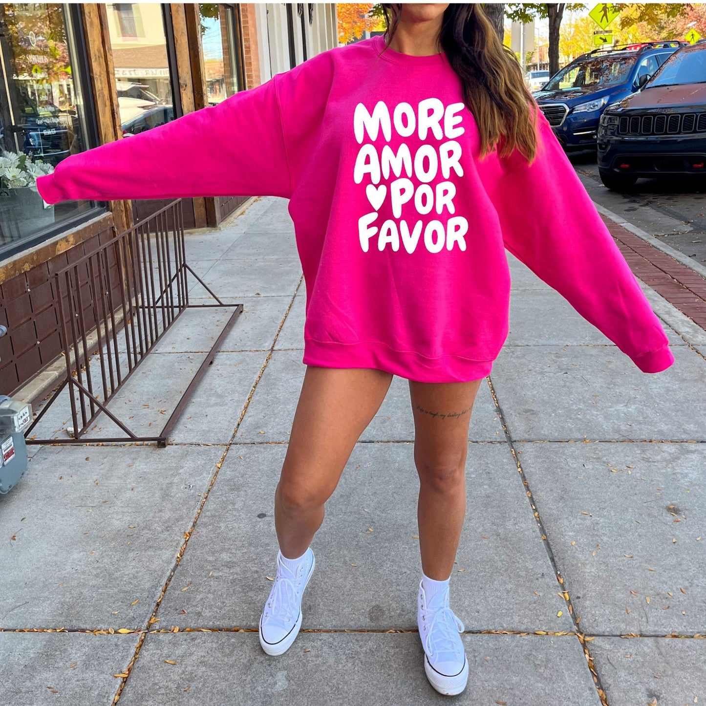More Amor Por Favor Crew neck sweatshirt, Love, Valentine's Day, Mas Amor