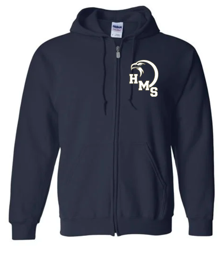 HMS Zip Up Hooded Sweatshirt