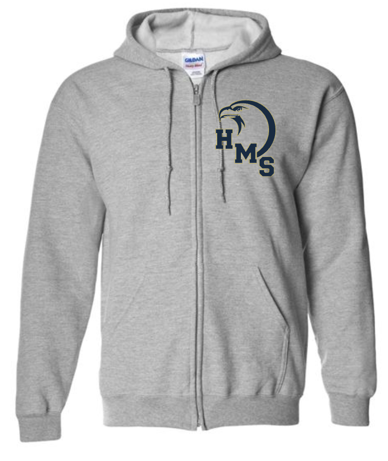 HMS Zip Up Hooded Sweatshirt