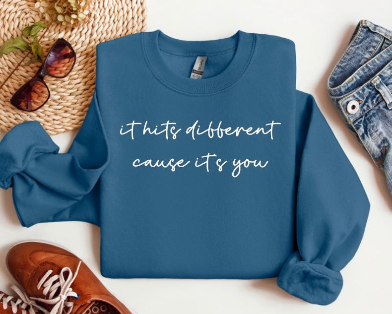 It hits different Taylor Swift Crew Neck Sweatshirt