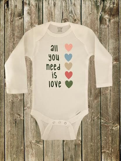 All You Need Is Love Beatles Baby Onesie