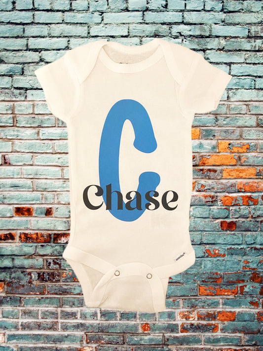 Custom initial/name onesie