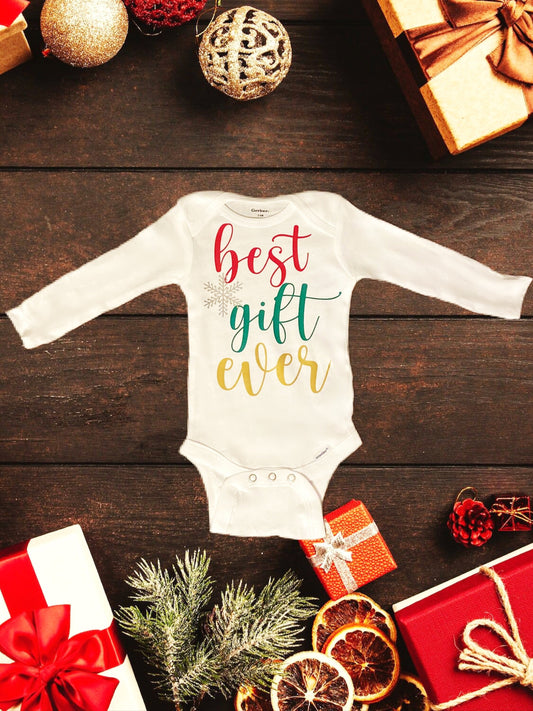 Best Gift Ever Christmas/Holiday Baby Onesie