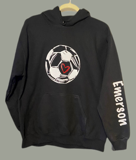 Soccer heart sweatshirt