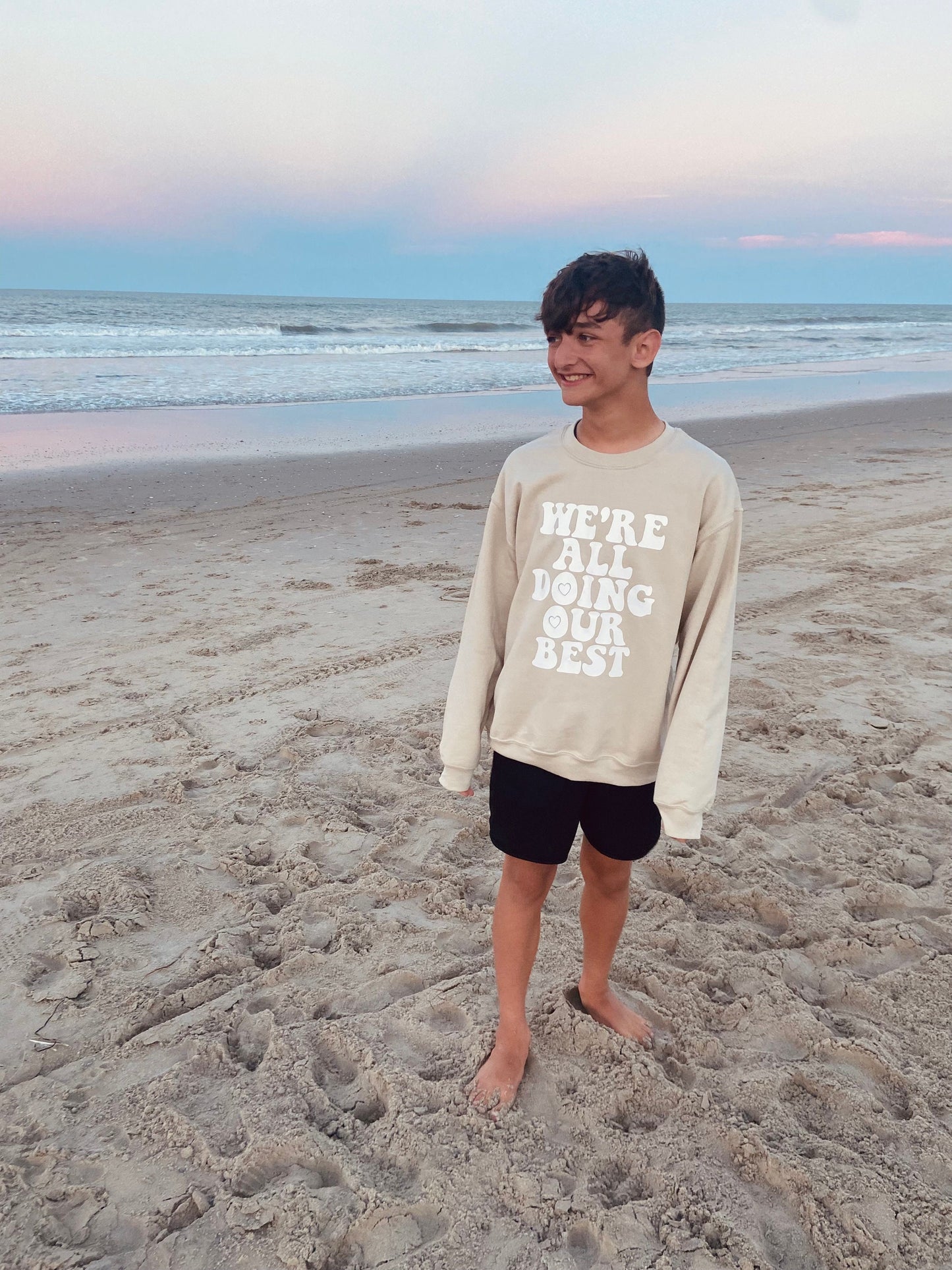 We're All Doing Our Best Heart Crewneck Sweatshirt